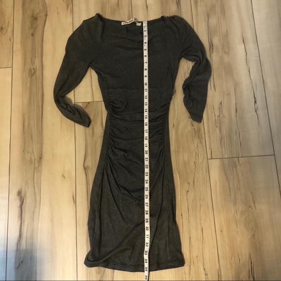 Michael Stars Dresses Ruched Cowl Neck size 0 Gray - Picture 6 of 9